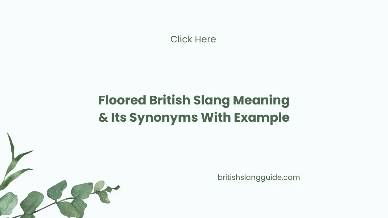 Floored British Slang