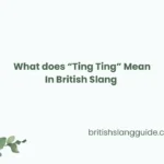 “Ting Ting” Mean In British Slang 