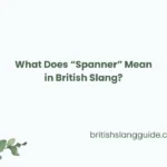 “Spanner” Mean in British Slang