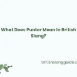 Punter Mean In British Slang